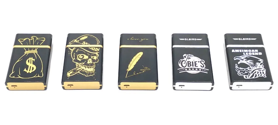 USB Зажигалка с чехлом, Непламено ветрозащитный и usb Перезаряжаемый курительный зажигалки