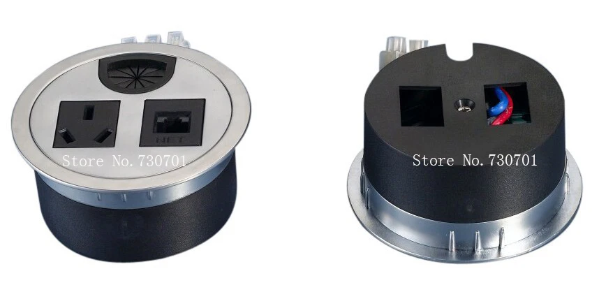 Günstig 2019 Möbel Desktop Runde Buchse Mit Tel Und Internet Anschluss Kabel Cubby Silber Schwarz Angepasst Maß Farbe 100 Stücke