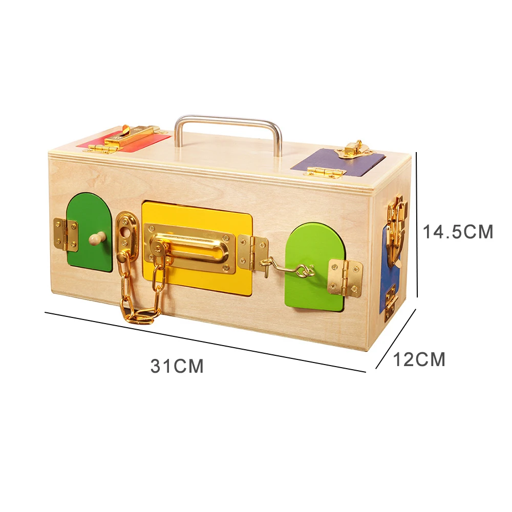 Монтессори игрушки замок Toy Box 3 лет материалы Montessori Обучающие деревянные для Для