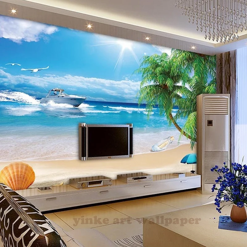 Фотообои для стен красивый пейзаж зеленое дерево жираф Настенные обои дивана ТВ