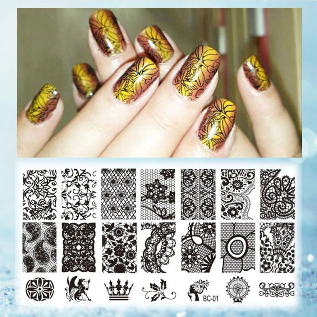 2019 новый кружевной стемпер печать для дизайна ногтей штамповочный шаблон