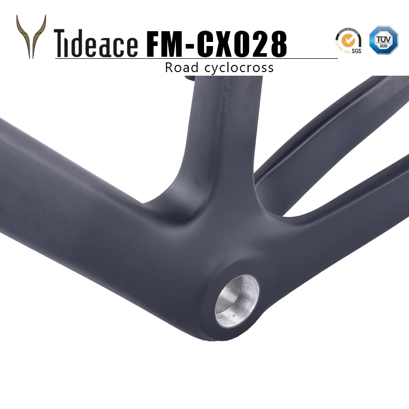 Tideace конический дисковый тормоз Di2 китайский CX карбоновая велосипедная Рама с вилкой через ось велосипедная Рама Макс 40C шина