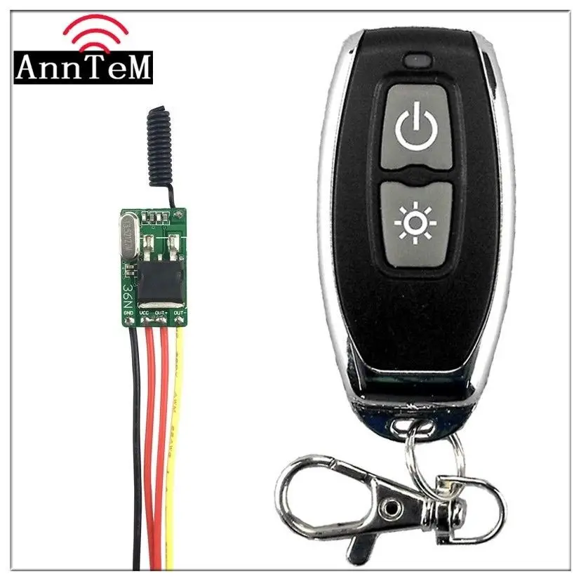 

Wireless Remote Control Switch 433mhz rf Transmitter Receiver 6v 12v 24V Battery Power Mini Small Circuit Controller Module led