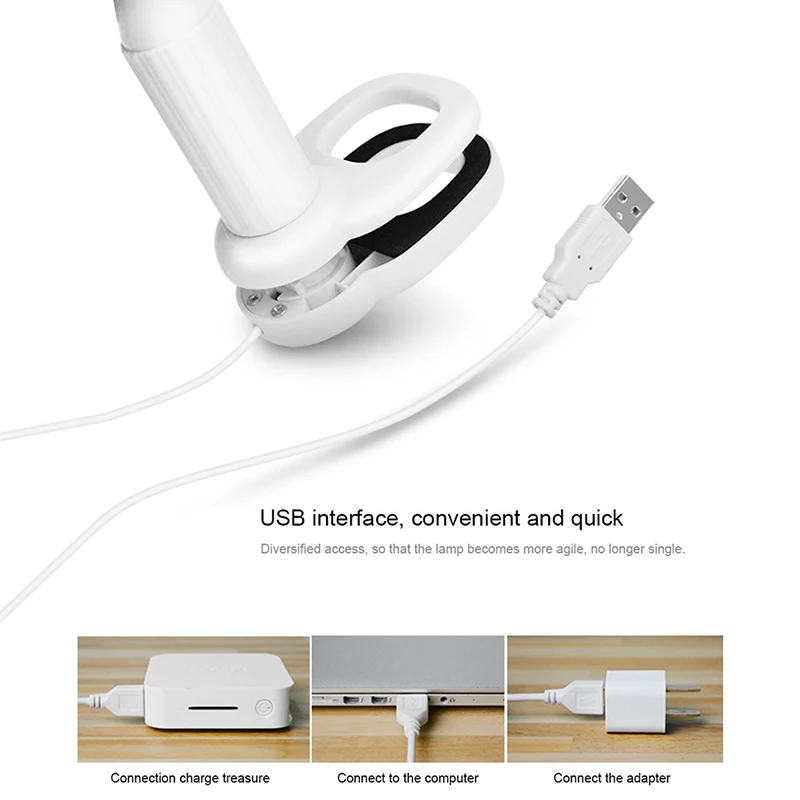 Светодиодная настольная лампа с защитой глаз USB тремя уровнями сенсорного