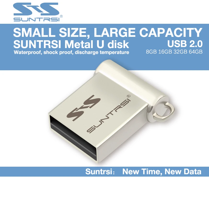 Suntrsi USB2.0 флеш-накопитель 64 г 32 16 Флешка высокоскоростная мини USB Портативная