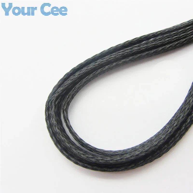 1 м 4 мм защитная оболочка автоматическая оплетка для проводов черная нейлоновая