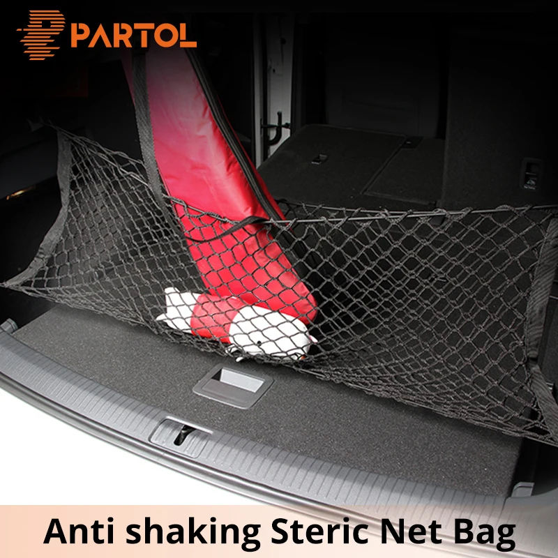 Partol 90x30 см Авто сетка для хранения на чемодан держатель Черный Эластичность