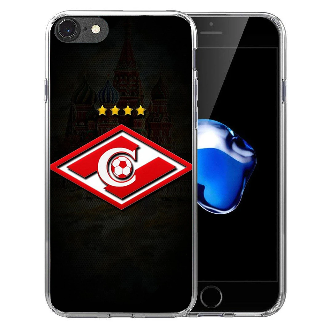 Русский Москва FC Футбол мягкий прозрачный силиконовый чехол для iPhone X 8 7 плюс 6 S 5 5S