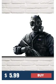 Foocome Rainbow Six Siege спецназ полиция PC игры Искусство Шелковый плакат Декор Картина 11x20 16x29 20x36 24x43 30x54 дюймов