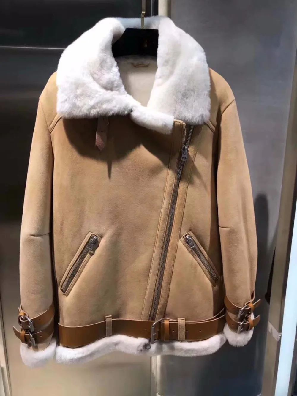 amazing sheepskin with fur women winter jacket high quality chaqueta mujer warm casaco feminino fashion wool jaqueta feminina | Женская