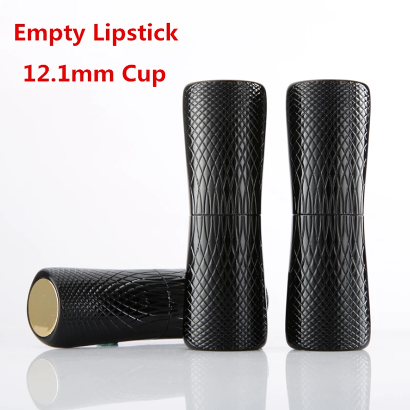 30pcs high quality black Snake style Empty Lipstick Container 12.1mm DIY Lipstick Tube Handmade Cosmetic tool Magnetic Cover