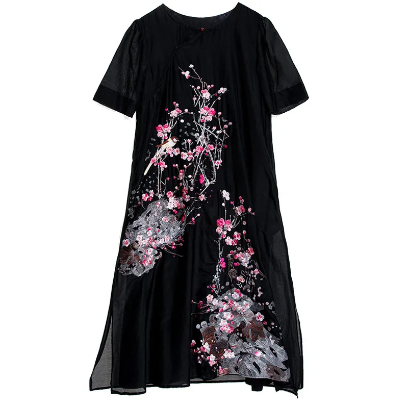 Для женщин Красивые платья летние винтажные королевская вышивка цветочный