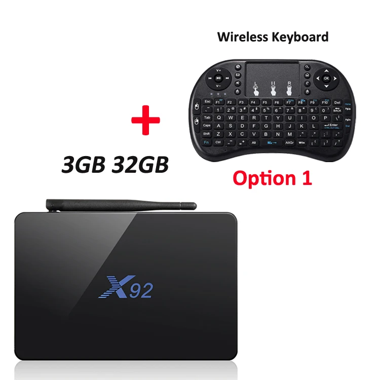 3GB 32GB Keyboard1 ILEPO tv Box X92 Android 7,1 Smart Amlogic S912 Восьмиядерный 64 бит 2G/16G 3g/16G Поддержка 2,4/5 ГГц WiFi Android бокс ТВ коробки - Цвет: 3GB 32GB Keyboard1