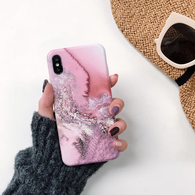 POBLU горячего тиснения IMD ТПУ Мягкая задняя крышка для телефона iPhone XR XS Max 6s 7 8 плюс
