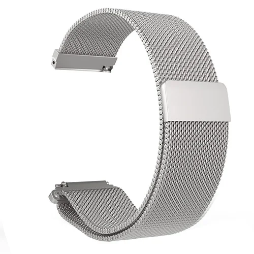 20mm Silver 20 мм 22 мм браслет из нержавеющей стали ремешок Миланская петля Correa для Xiaomi Huami Amazfit GTS Bip BIT Pace Lite Youth Wrist Band - Цвет: 20mm Silver