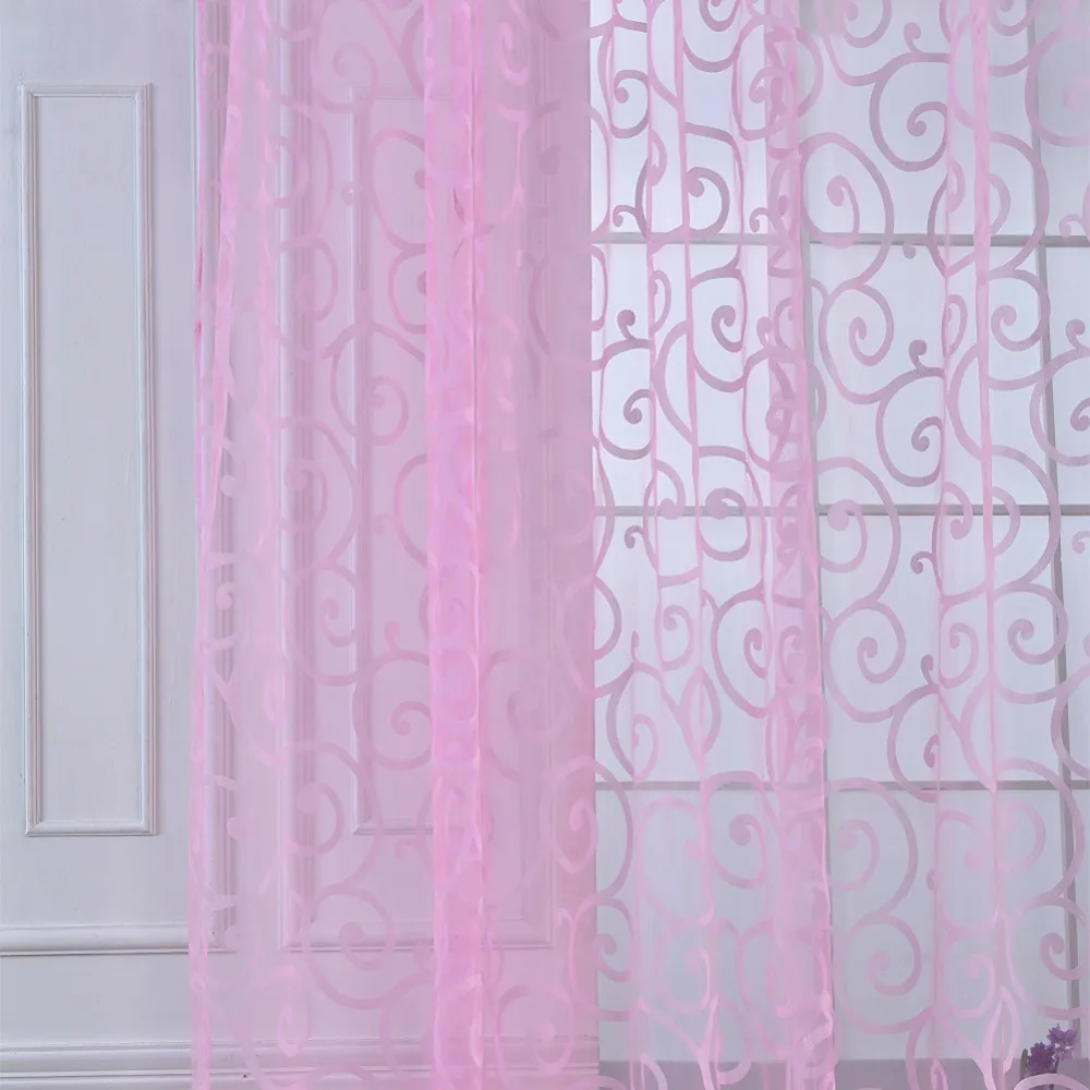 Новые занавески нескольких цветов Тюлевая панель из чистой пряжи для спальни