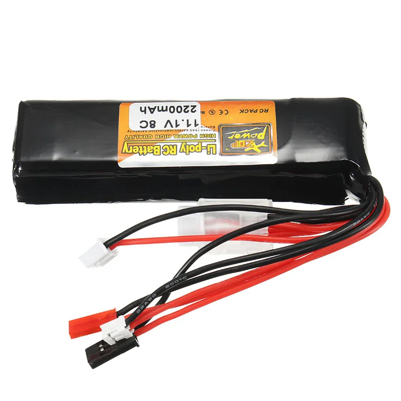New ZOP Power 11.1V 2200mAh 3S 8C Lipo Battery JR JST FUBEBA Plug for Transmitter Batteries RC Helicopter Spare Parts Accs | Игрушки и