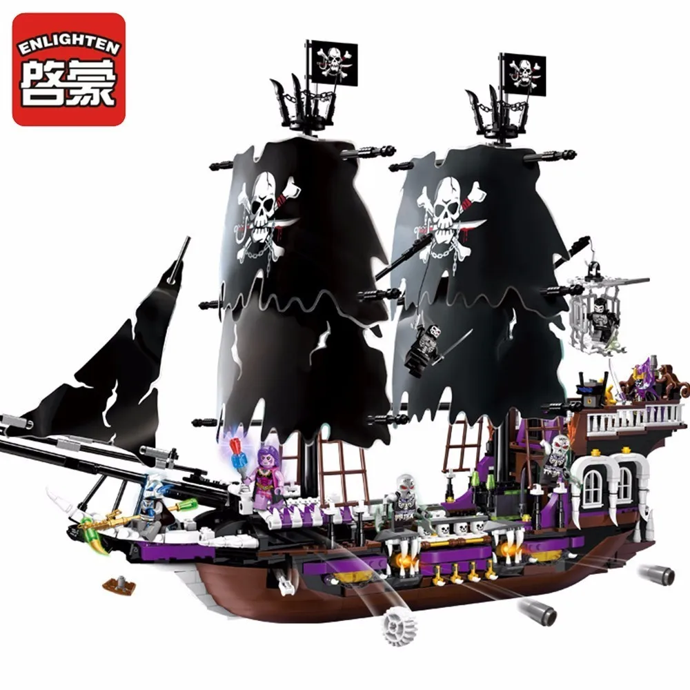 Enlighten Pirate Educational Building Blocks Toys For Children Gifts Knight Magi Ship Undead Compatible Brand | Игрушки и хобби