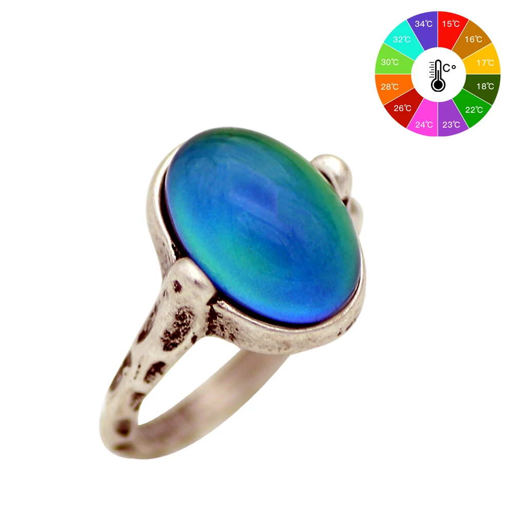 Винтажное богемное ретро кольцо Mojo с изменением цвета|mood ring|color changing mood ringrings for women