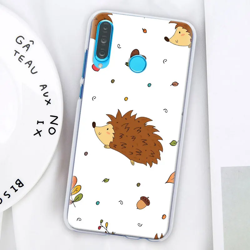 Мультяшный Ежик чехол для телефона с рисунком в виде животного coque для huawei P30 Pro P10 P20 P30 Lite P8 P9 Lite P Smart Plus чехол