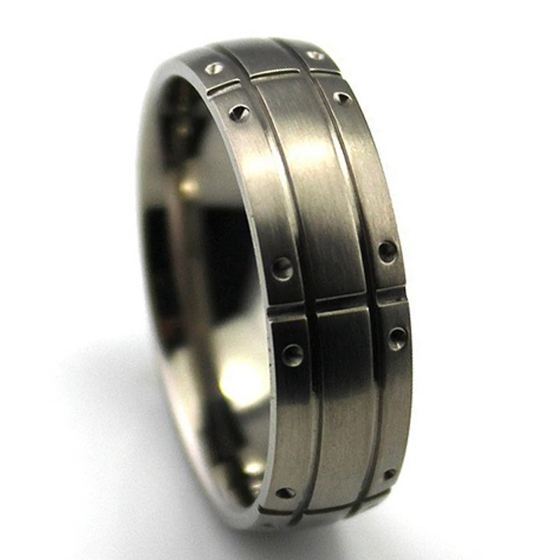 Кольцо мужское из чистого титана 7 мм|ring buckle|ring tonguering cushion |