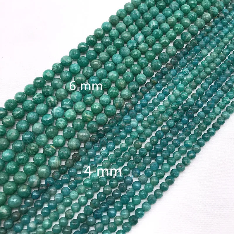 Nature Russia Amazonite 4 mm 6 Round Beads 38-39cm/string For Making Bracelets jewelry | Украшения и аксессуары