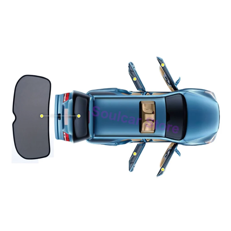 Для VOLVO V40 V60 XC60 2008 2009 2010 2011 2012 2013 магнитный автомобильный козырек для окна автомобиля дверь козырек от солнца - Цвет: 1pc rear window