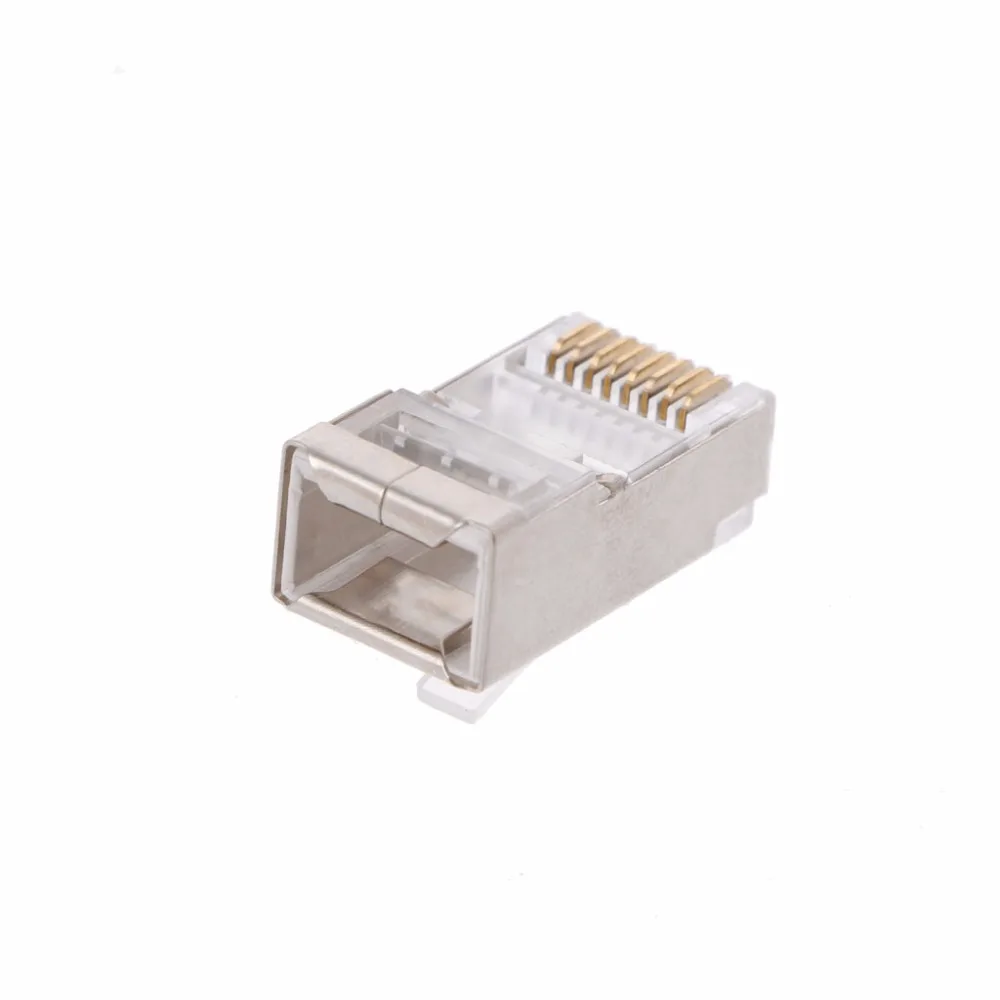 Сетевой разъем 100 шт./компл. RJ45 модульные штекеры CAT6 экранированная версия с