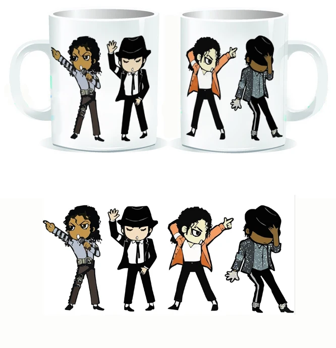 Новая керамическая кофейная кружка Майкла Джексона белая или меняющая цвет