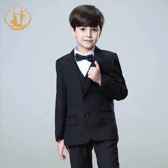 Nimble/костюм для мальчиков; Enfant Garcon Mariage; Детские костюмы; костюм для мальчиков; Garcon Mariage Disfraz Infantil; блейзер для мальчиков - Цвет: Черный