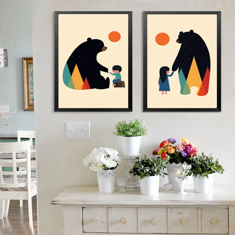 Удивительная Картина на холсте в скандинавском стиле художественный принт с