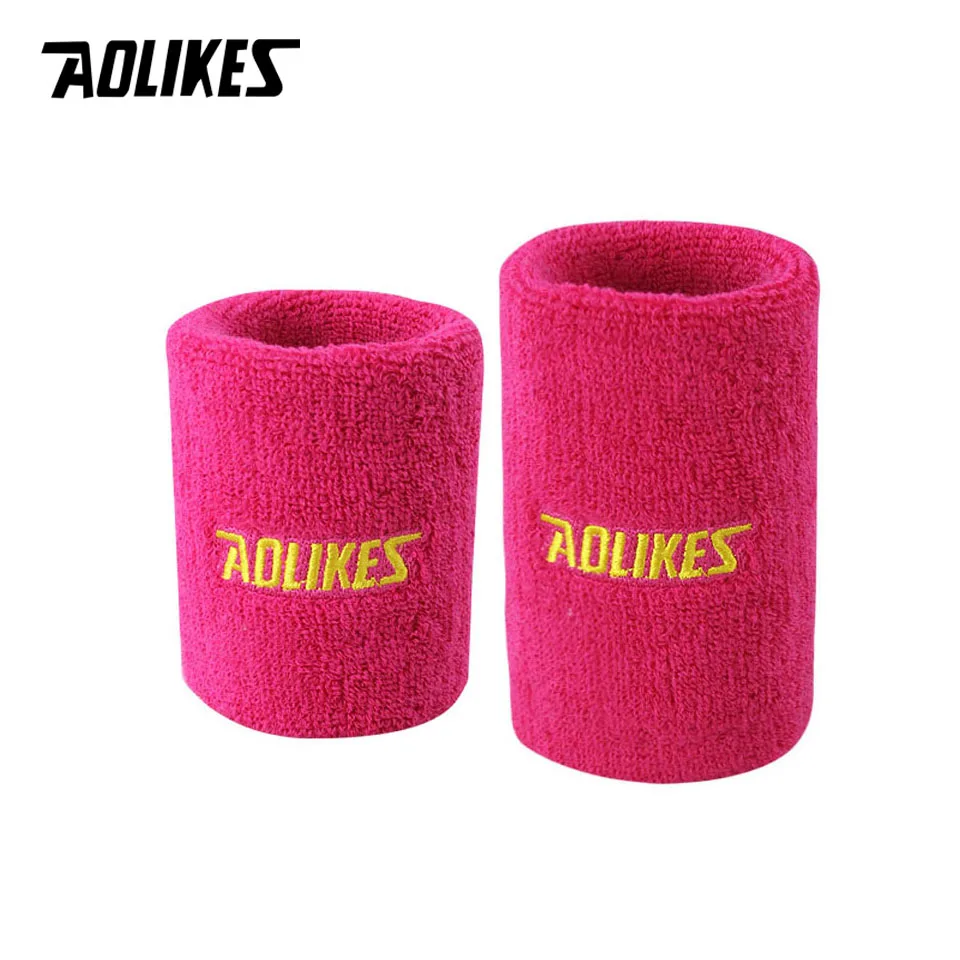 Rose Red AOLIKES 1 шт. Защитный Браслет для тренажерного зала Тяжелая атлетика поддержка запястья спортивный наручный бандаж Теннисный бадминтон баскетбольные напульсники защита - Цвет: Rose Red