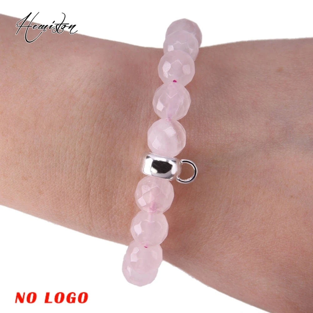 Женский браслет с бусинами из кварца Thomas Style розовый ААА амулет фирменной