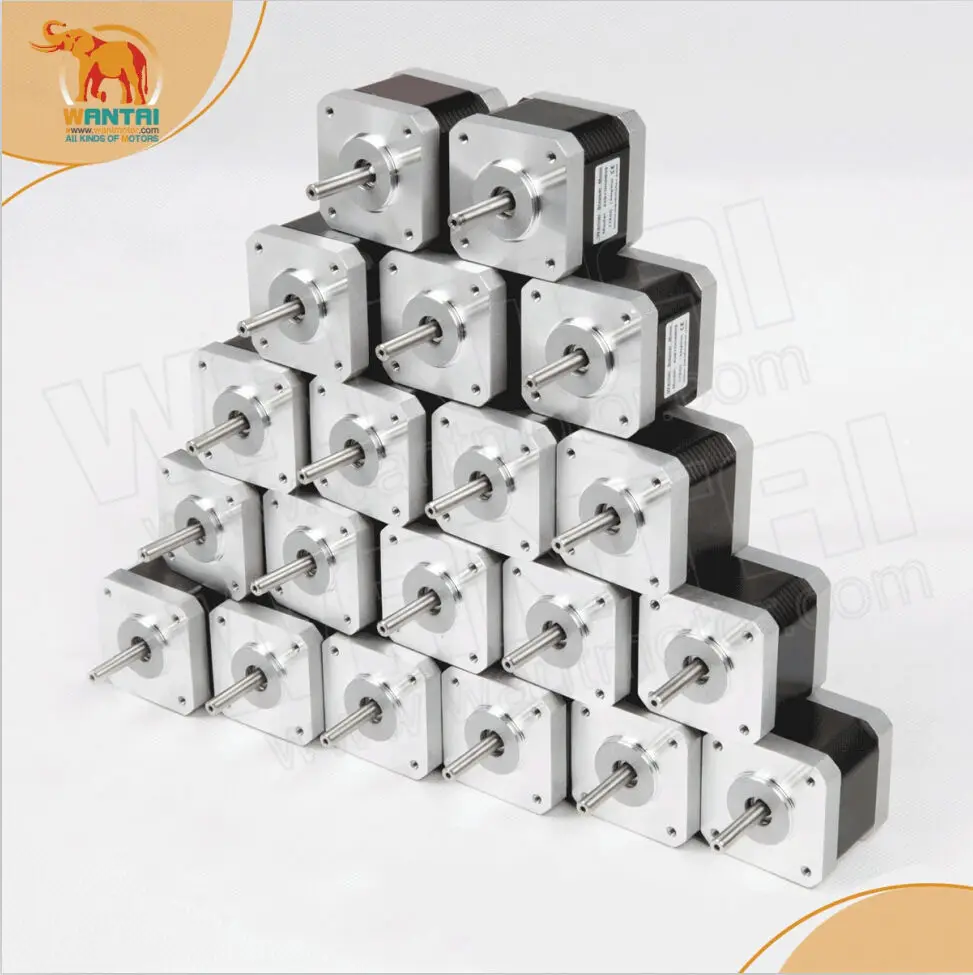20шт Nema17 42BYGHW811L20P1-X2 0.48N.m(70oz-in) 48 мм 2.5A 3 1 в D-вал с разъемом + 1000 провода для 3D-принтера
