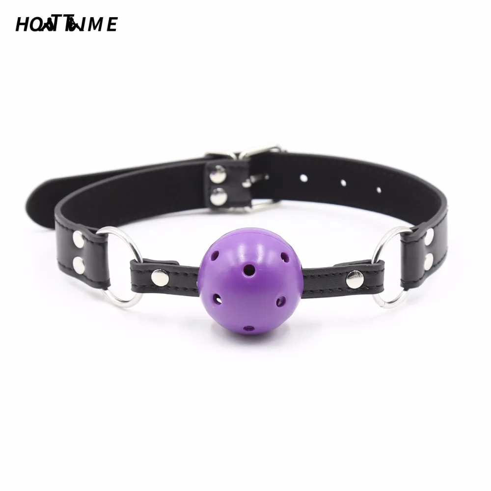 HOTTIME PU пластиковый мяч новые взрослые секс игрушки кляп SM регулируемый бондаж рот