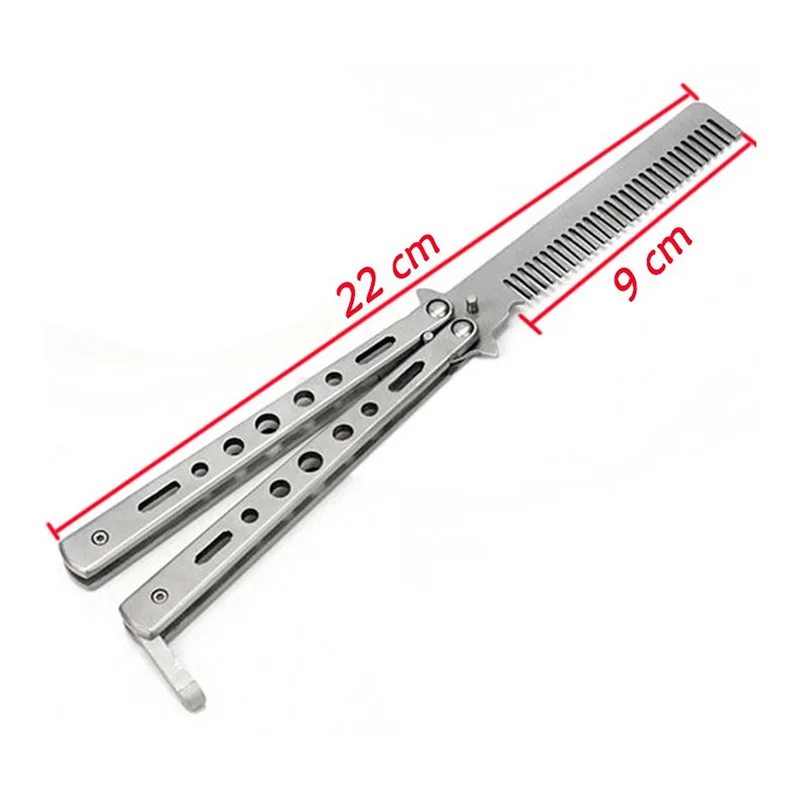 Горячая Распродажа Черный Серебристый Металлический учебный Балисонг