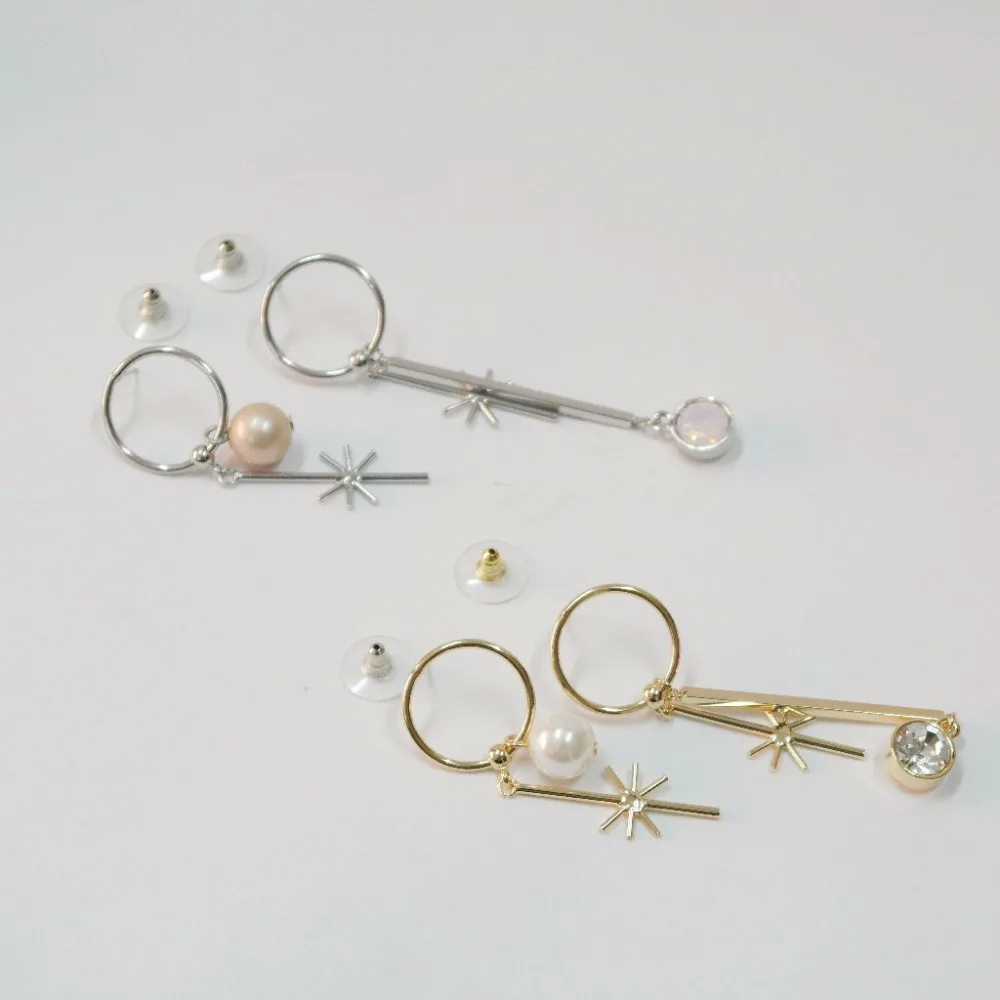 L темпераментные длинные серьги с искусственным жемчугом висячие Позолоченные