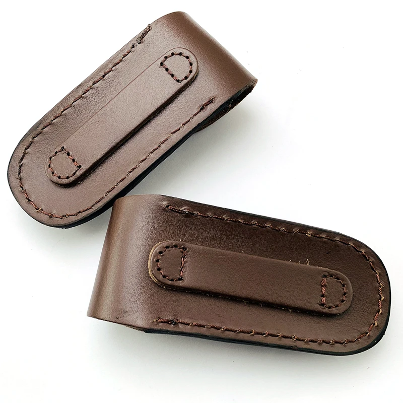 Набор складных ножей кожаный футляр чехол из воловьей кожи первый слой