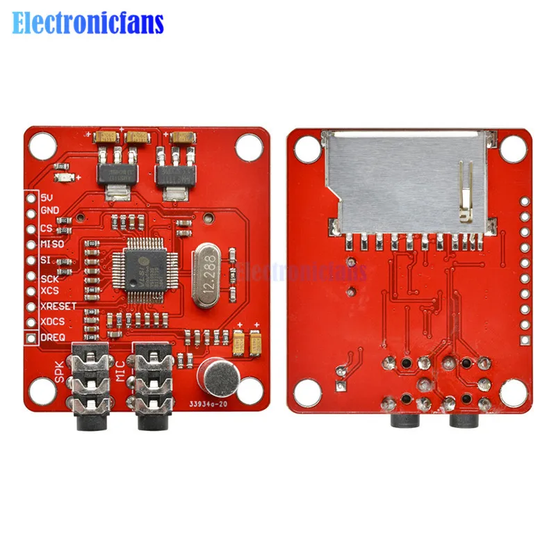 VS1053 VS1053B MP3 Module With SD Card Slot VS1053B Ogg Real-Time Recording 12.288 Mhz Crystal 16-Bit PCM For Arduino images - 6