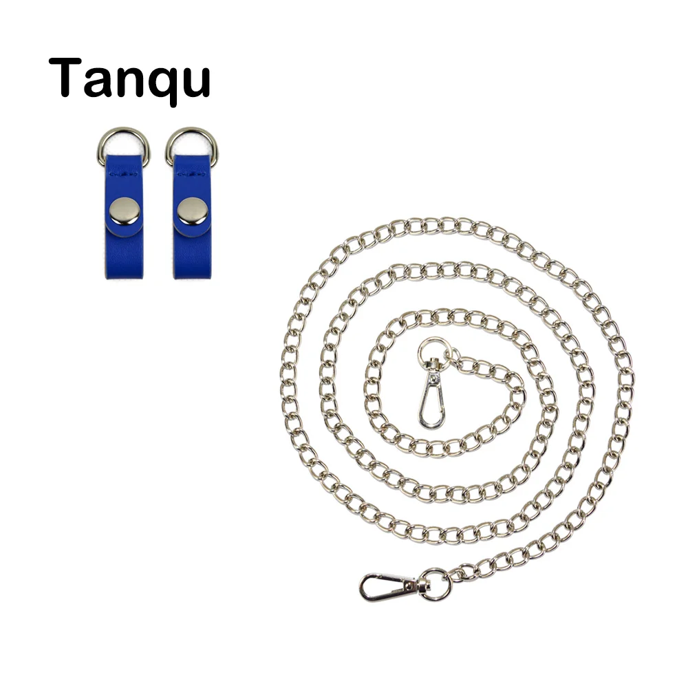 Серебряная Золотая металлическая цепь TANQU крюк с зажимом из искусственной кожи