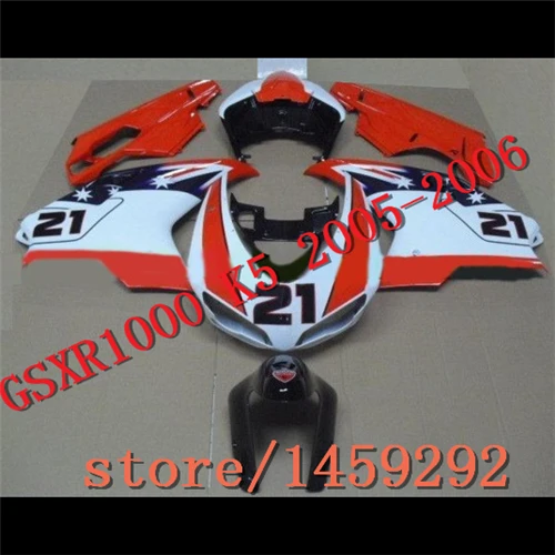 

Красный/белый/черный для GSXR1000 K5 05-06 GSXR 1000 2005-2006 GSX R1000 K5 05 06 2005 2006 полный комплект обтекателя для мотоцикла Ning