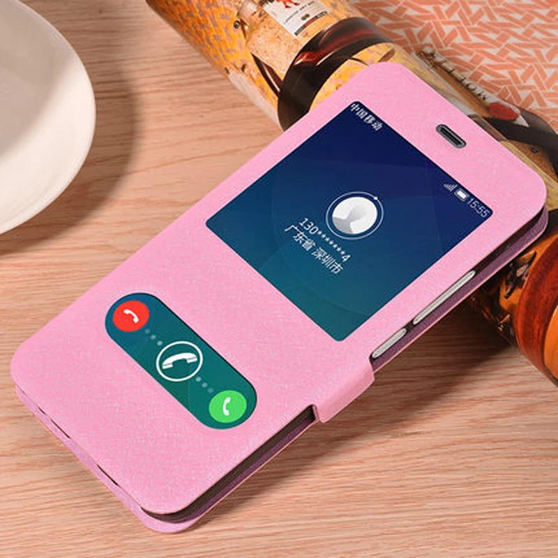 Чехол для Meizu M5 M 5 Meilan Оригинальный флип чехол из искусственной кожи с окошком