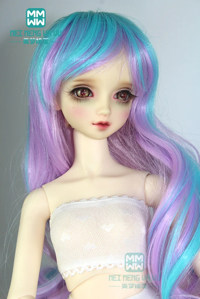 Парики для кукол 1/3 1/4 1/6 BJD/SD радужные большие волнистые кудрявые волосы 001|hair for