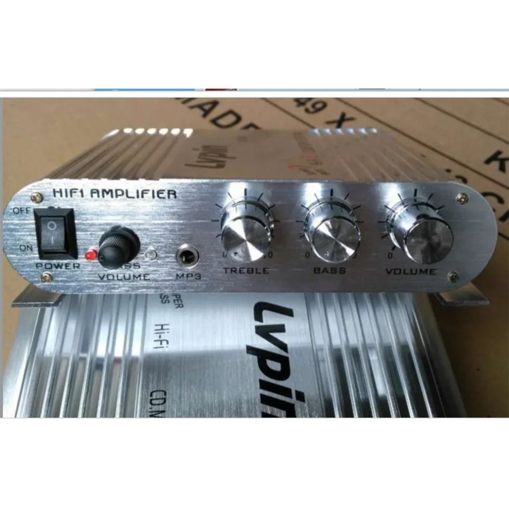 Мини HiFi серебристый 12 В 20 Вт CD MP3 радио авто мотор лодка домашний аудио стерео бас динамик усилитель BOOSTRER Verstarker автомобиль