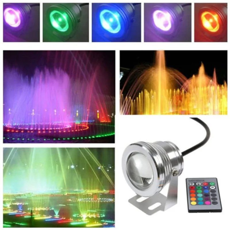 10 Вт RGB светодиодный подводный источник света лампа для фонтана Садовый пруд