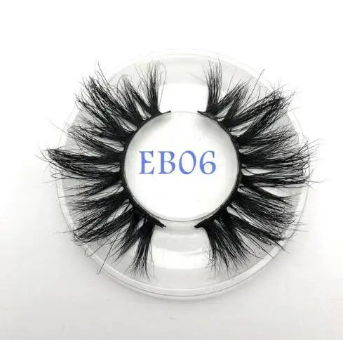 EB06 Новое поступление норковые ресницы 25 мм натуральные длинные 3D норковые полосы меховые ресницы ручной работы цена - Цвет: EB06