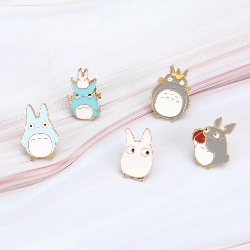 5 шт./компл. каваи Мой сосед Тоторо булавки броши мультфильм эмаль значок