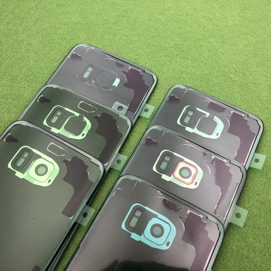Для SAMSUNG Galaxy S7 Edge G935 G935F S7 G930 G930F Задняя стеклянная крышка батарейного отсека задняя дверь Корпус чехол S7 Edge Задняя стеклянная крышка