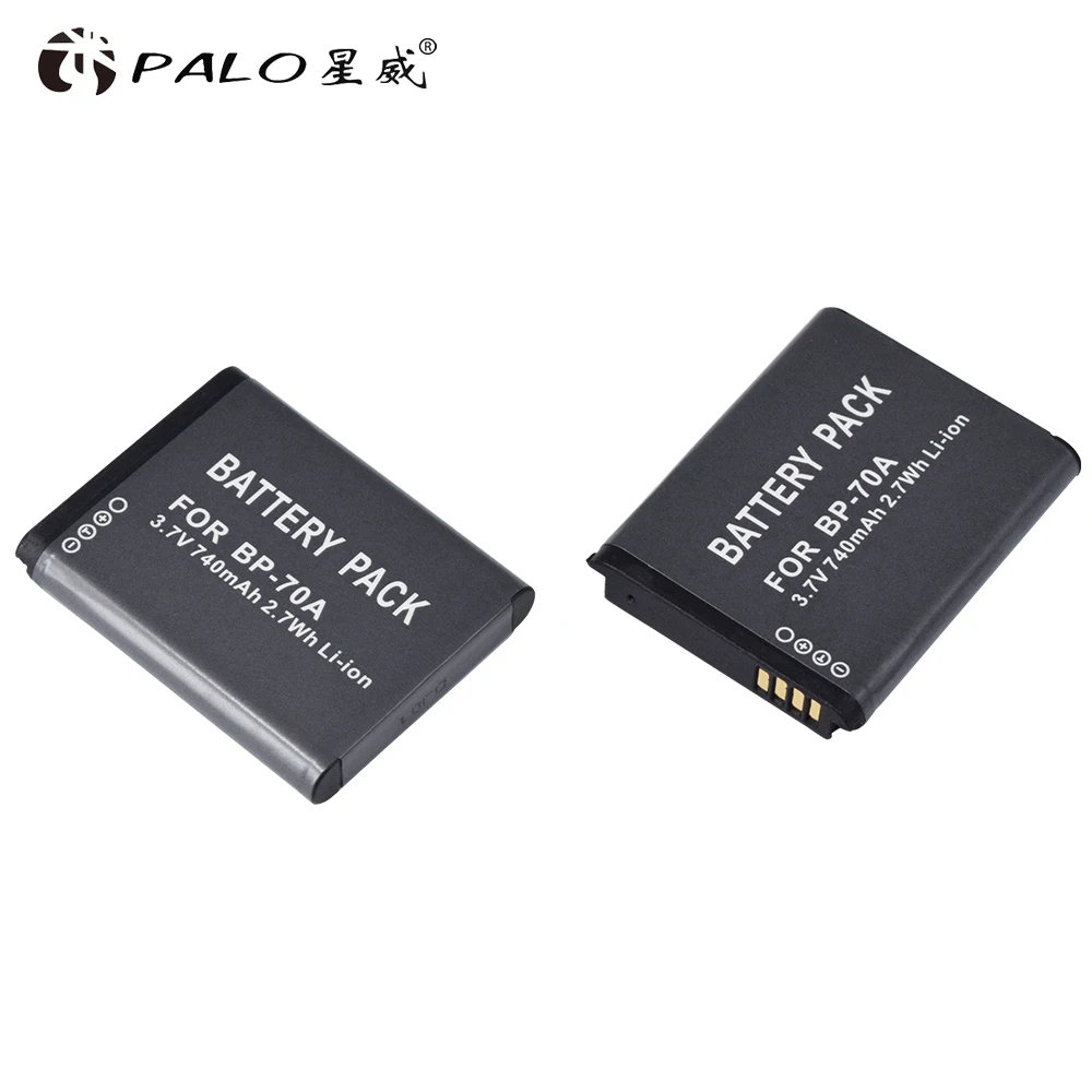 Аккумуляторная литий ионная батарея PALO для камеры SAMSUNG ES PL ST SL TL 740 мАч BP70A ES65 ES70 ES73