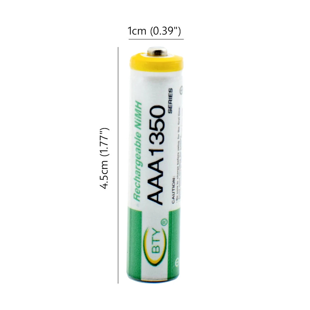 YCDC bty HR03/AM4/LR3 Ni MH AAA 1350mAh 1 2 V Quanlity аккумуляторная батарея BTY 3A|Перезаряжаемые